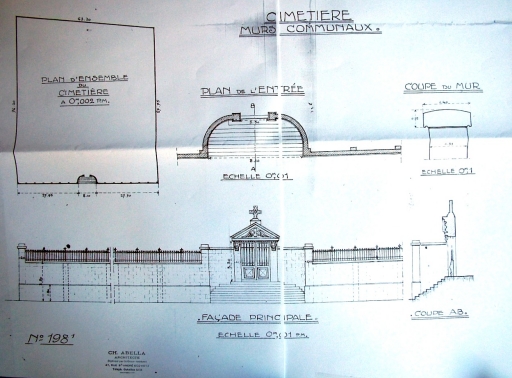 Dessin extrait du dossier de dommages de guerre (A.D. Aisne : 15 R 1300).