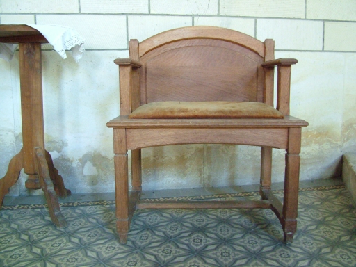 Vue du fauteuil de célébrant.