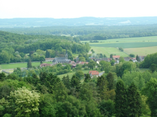 Vue actuelle de Craonne depuis le plateau de Californie.