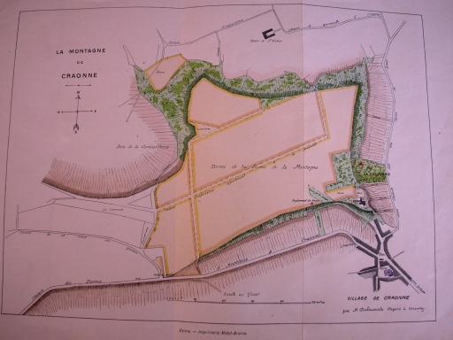 Plan de la ferme de la Montagne à Craonne (A.D. Aisne : 4° Br 51).