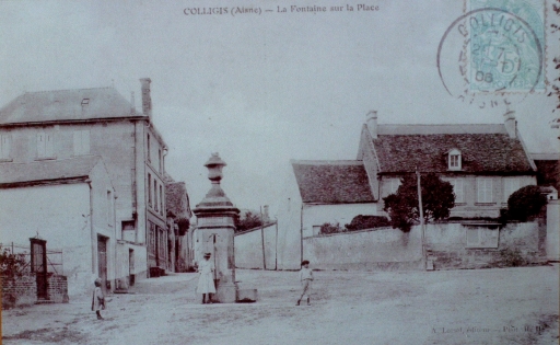 Vue de la place de Colligis avant la guerre (Coll. Part.).