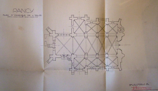 Plan de l'église (Med. Pat : 81/01/316/1).