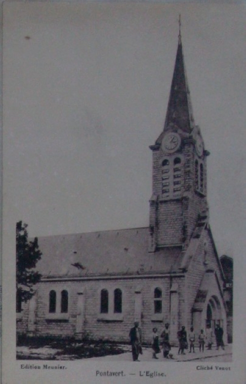 Vue de l'église après sa reconstruction (Coll. Part.).