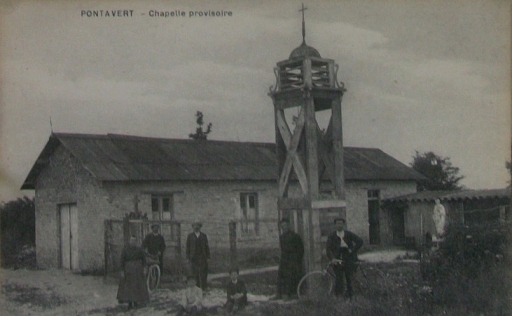 Vue de l'église provisoire (Coll. Part.).