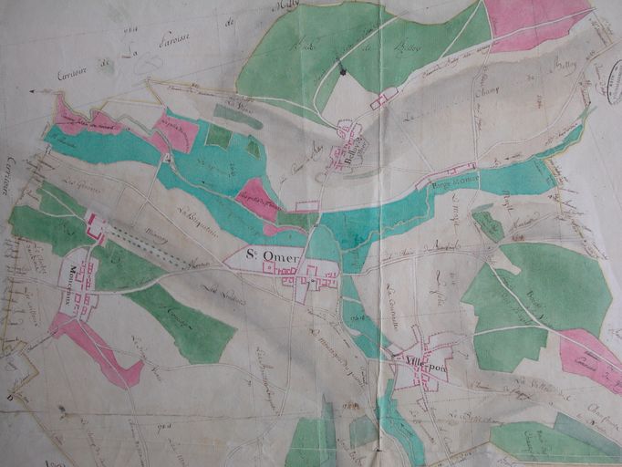 Plan d'intendance de la commune de Saint-Omer-en-Chaussée, 1er septembre 1784.