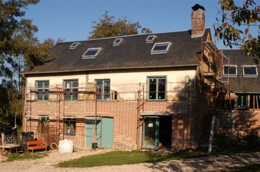 Façade sur cour du moulin à farine.