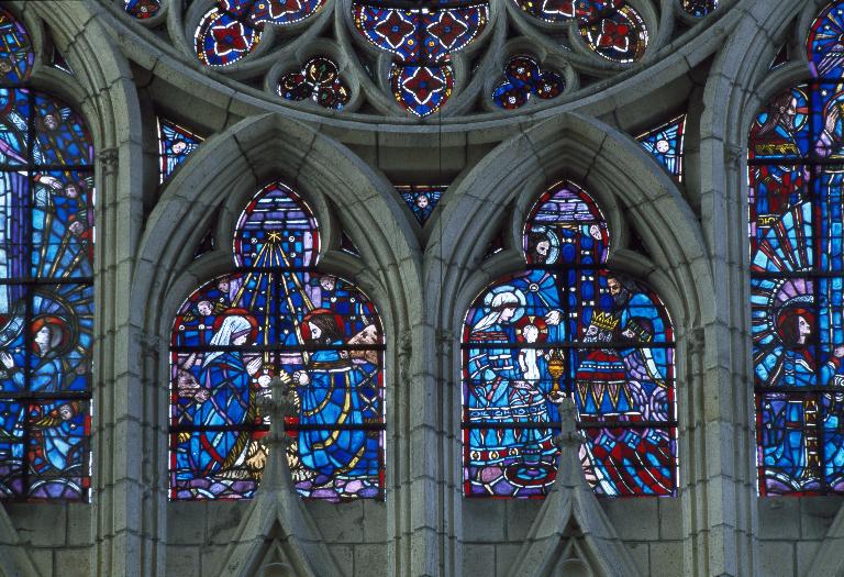 Vue partielle de la partie créée par Louis Mazetier et Jean Gaudin : Nativité, Adoration des Mages.