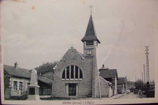 Vue de l'église juste après sa reconstruction.