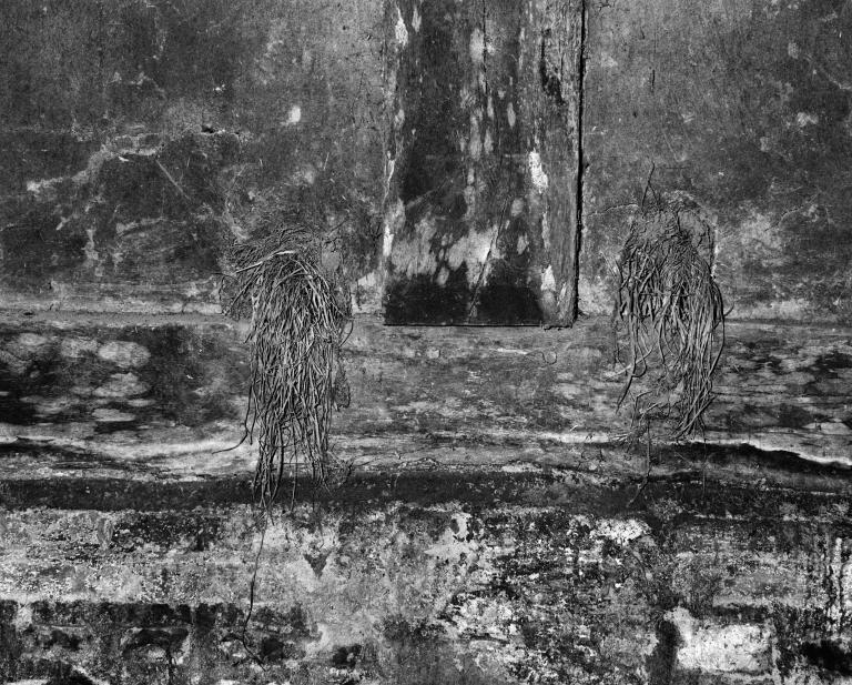 Cellier, salle ouest, détail des évents.- Photographie de l'Inventaire général, 1989. 