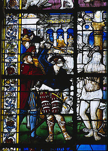 Soldat de la Flagellation, détail