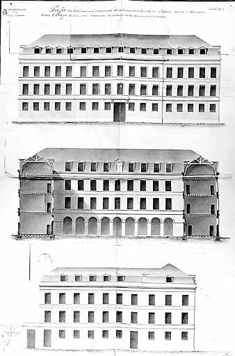 Elévations et coupe transversale