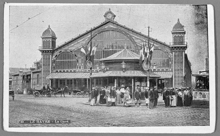 49. LE HAVRE La Gare.- Carte postale, début XXe siècle.