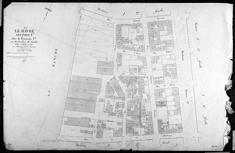 Cadastre du Havre. Section I6 de François Ier [parcelles 1373-1374].- Plan cadastral, 1895-1896 (AM, Le Havre).