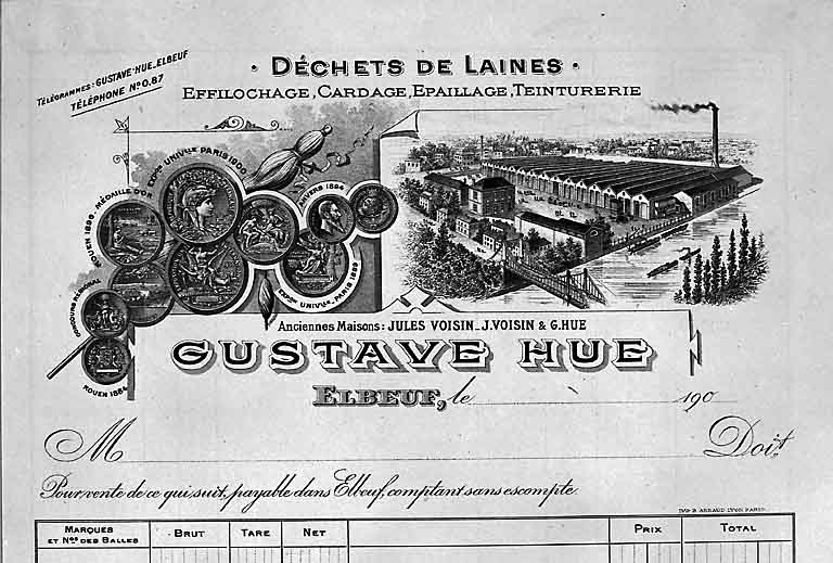 En-tête de papier à lettre, 1900.