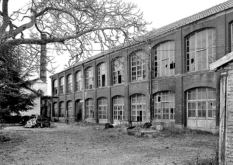 Atelier de fabrication, élévation extérieure nord sur cour