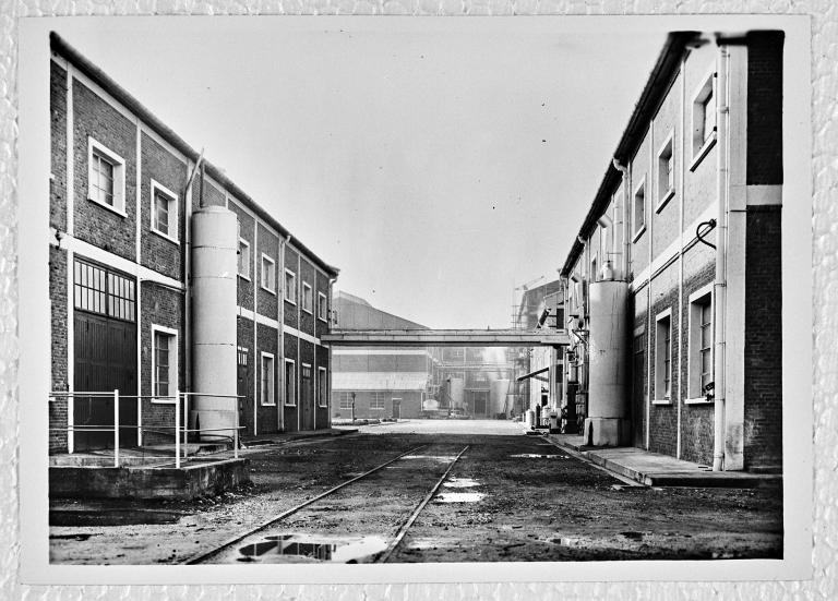Vue générale, ateliers de fabrication, vers 1960 (Coll. Rhône-Poulenc Biochimie).