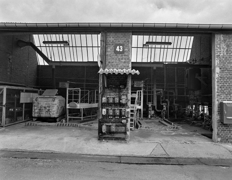 Entrepôt industriel pour le stockage des produits inflammables (bâtiment 43 sur le plan), détail.