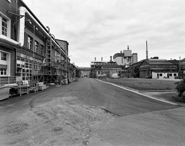 Laboratoire de biochimie (bâtiment 37 sur le plan), élévation extérieure ouest sur cour. 