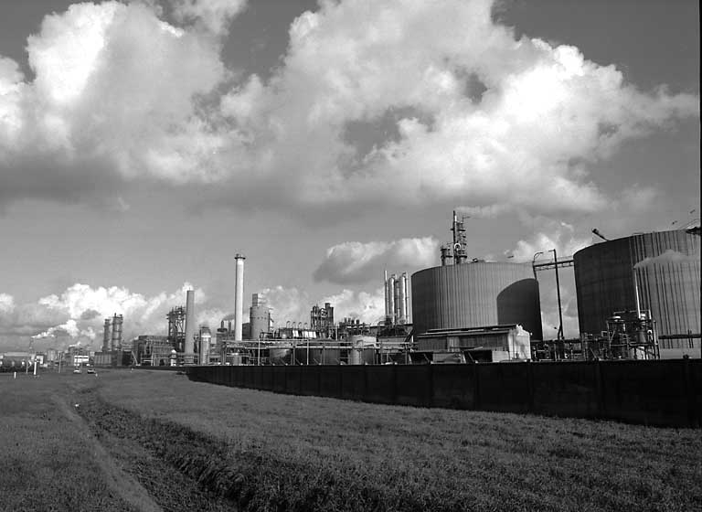 Vue générale de l'usine.