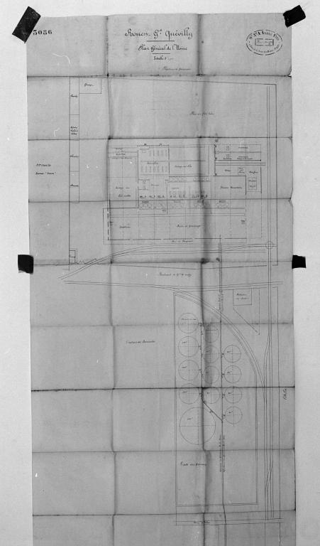Plan général de l'usine de la S.A. André fils, 1/200e, 1920 (AD Seine-Maritime 5 M 516).