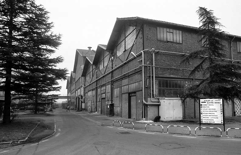 Ateliers de réparation de machines et tenders, vue générale.