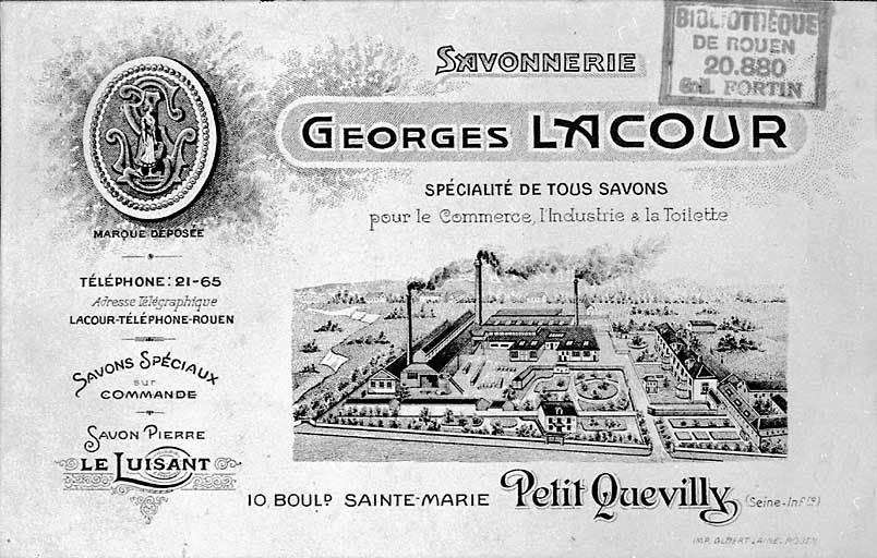 Entête de papier à lettre, vers 1900.