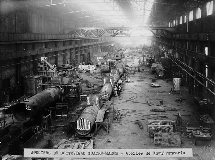 Atelier d'horlogerie, vue intérieure.