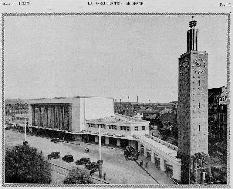 La gare du Havre.-Photographie, tirée de : La Construction moderne, 1932-33. Pl. 17.