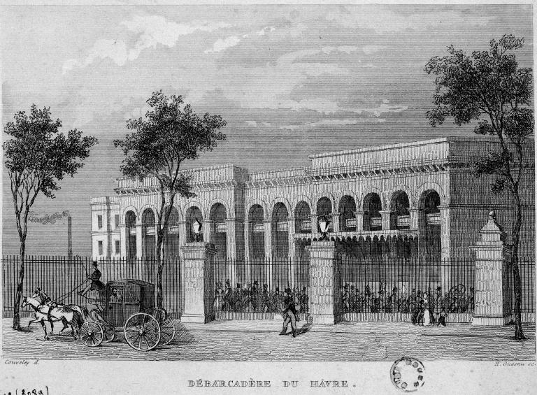 Débarcadère puis gare de chemin de fer du Havre
