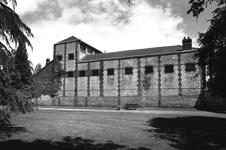 Atelier de fabrication, élévation extérieure ouest sur cour