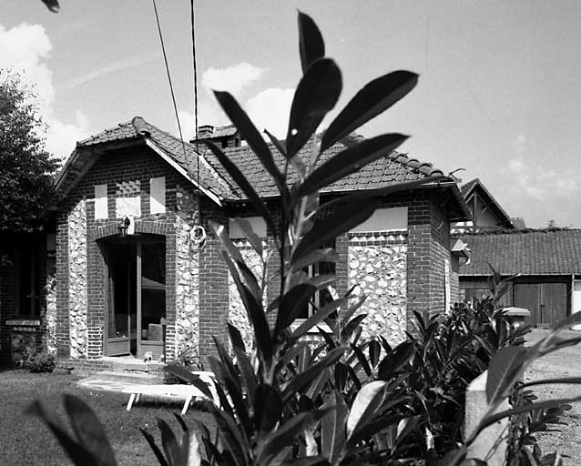 Maison : élévation sur jardin.