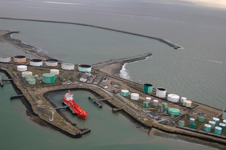 Vue partielle.- Photographie aérienne, 2005 (Grand Port Maritime du Havre).