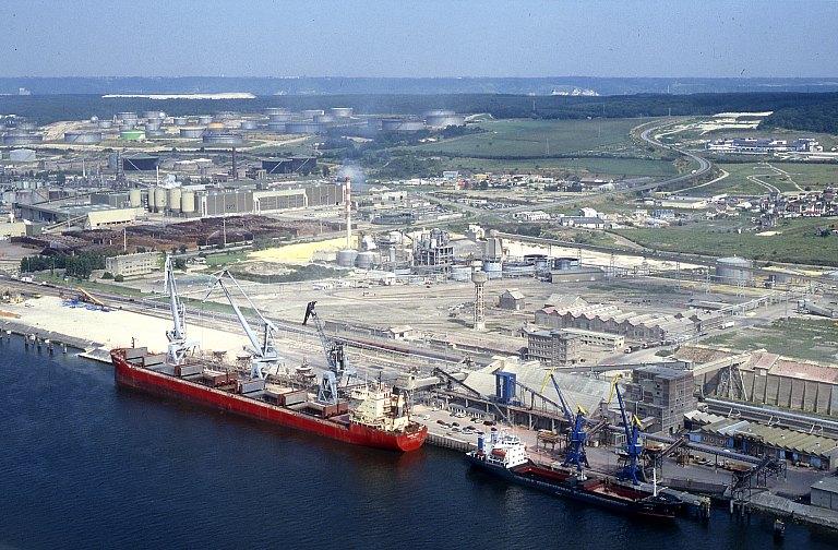Vue générale aérienne, 2005, (Port Autonome de Rouen).