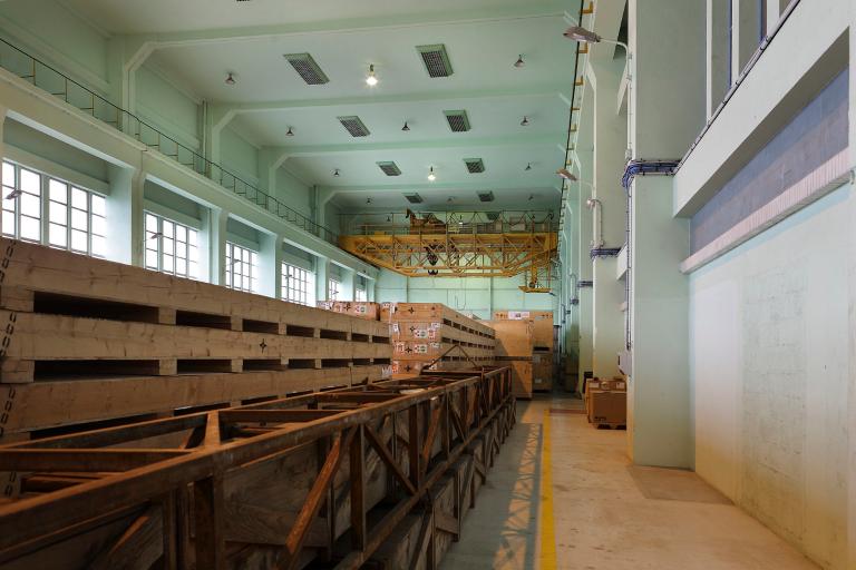 Vue intérieure, ancienne salle des machines.
