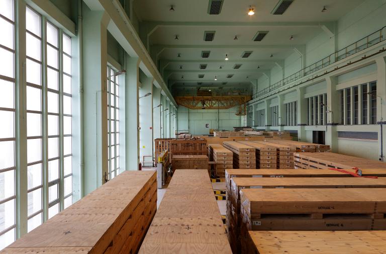 Vue intérieure, ancienne salle des machines.