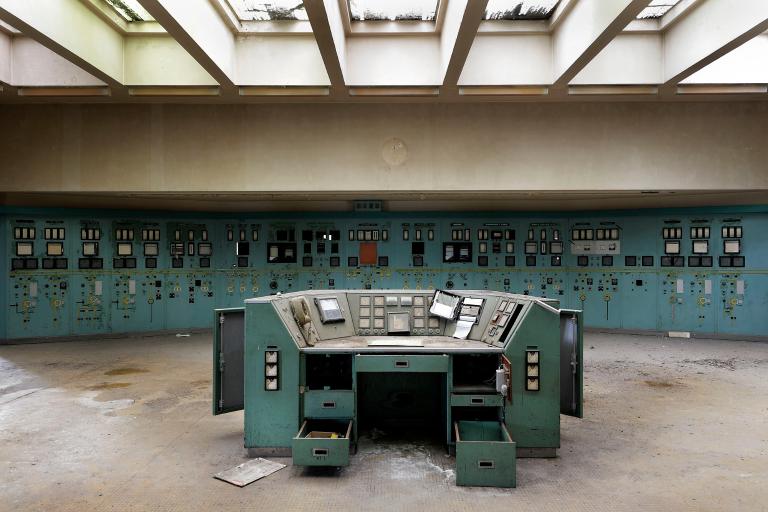 Vue intérieure, ancienne salle de controle.