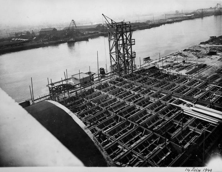 Construction de l'usine, 14/6/1949 (Coll. EDF).