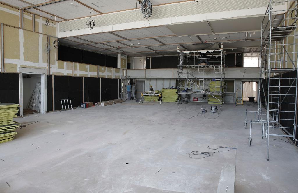 Vue intérieure pendant les travaux de reconversion.