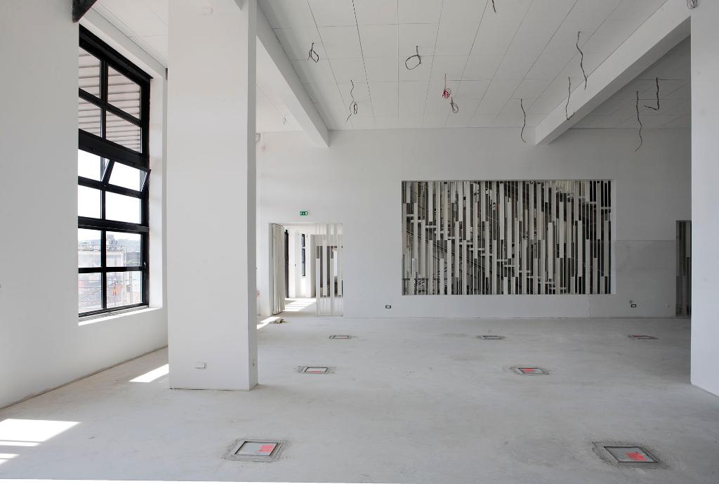 Vue intérieure pendant les travaux de reconversion, premier étage.