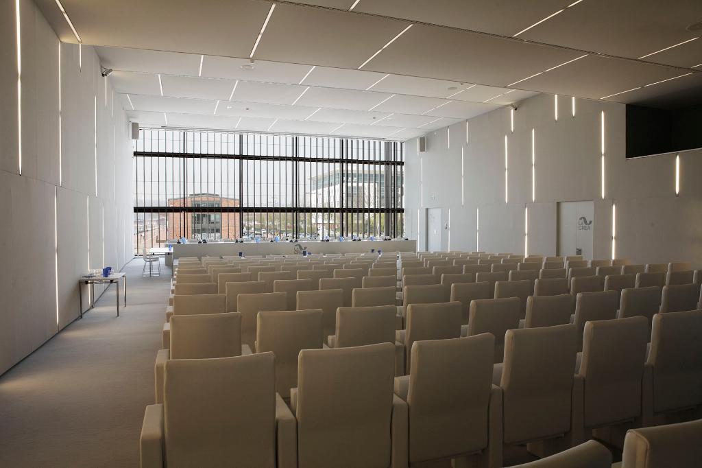 Vue intérieure après reconversion, auditorium.