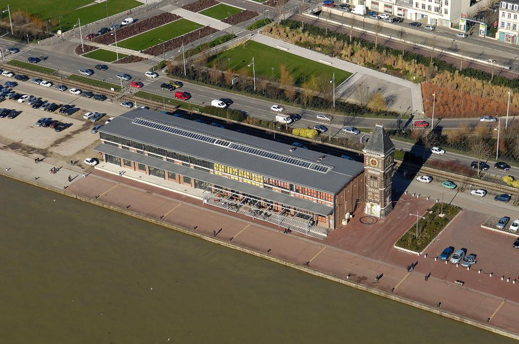 Vue aérienne.- Photographie, Patrick Boulen, 2008 (Coll. Port de Rouen).