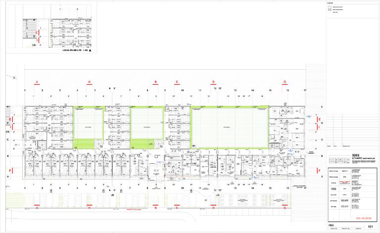 Plan, avant projet.- Perspective, AUA Paul Chemetov, 2009 (Coll. part.).
