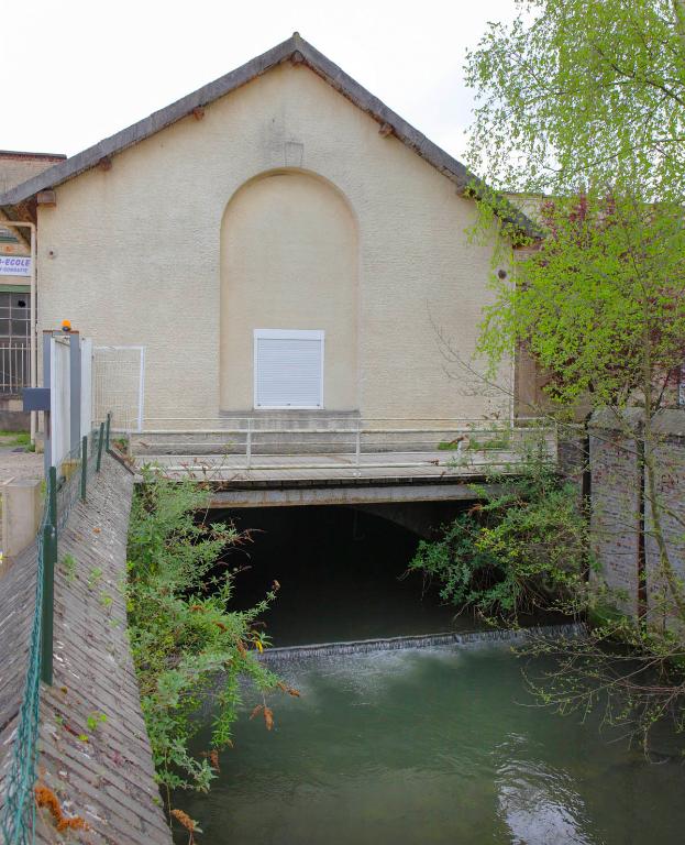 Bâtiment de la turbine (bâtiment 9 du plan de 1940 par Mauge), élévation nord.