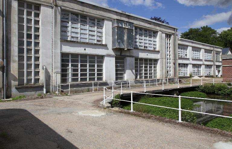 Corps central de la filature reconstruite en 1950, depuis l'est.