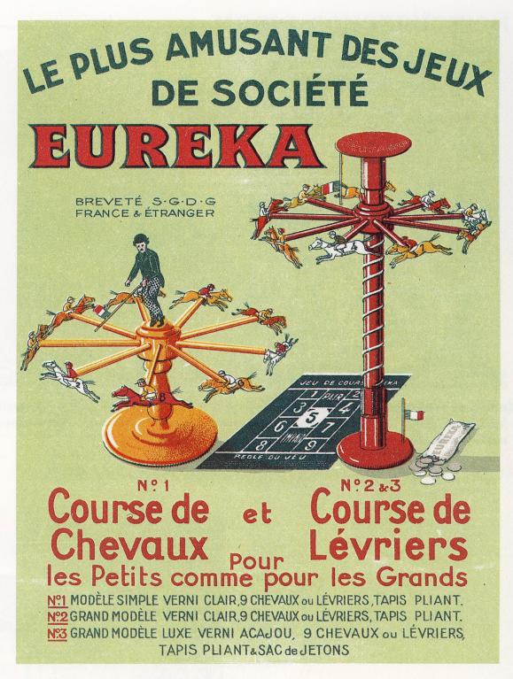 Affiche publicitaire pour gyroscopes Euréka, vers 1930 (Collection particulière).