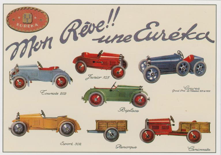 Affiche publicitaire d’automobiles à pédales Euréka, 1932 (Collection particulière).
