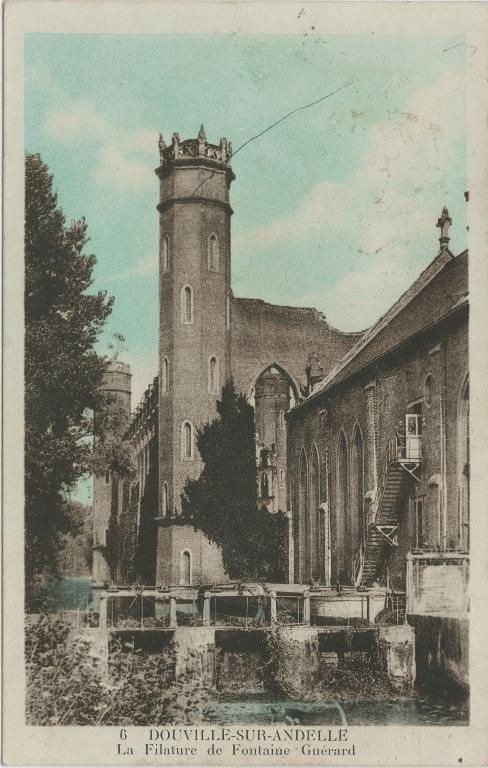 La filature de Fontaine-Guérard.- Carte postale, vers 1910 (Collection particulière).