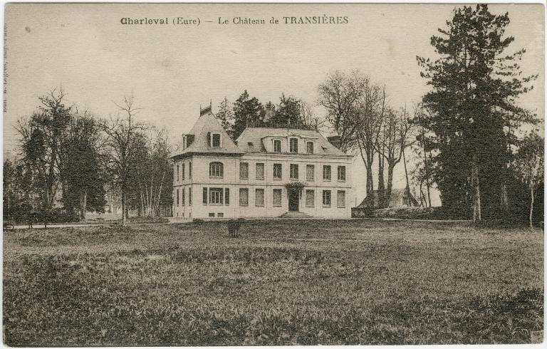 Le château de Transières.- Carte postale, photogr.-imp.-éd. Legros, vers 1910. (Collection particulière).