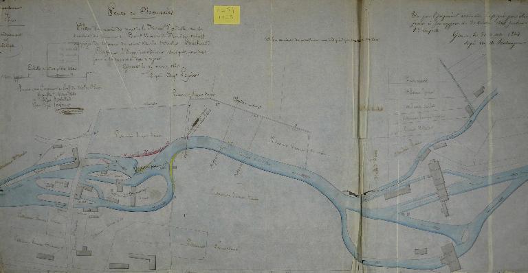 Plan de situation, 1843 (AD Eure. 18 S 54).