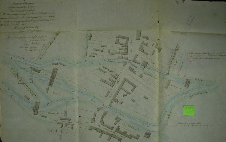 Plan de situation, 1845 (AD Eure. 18 S 60).